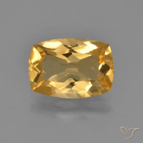 2.44ct Натуральный Средне-темный золотистый Цитрин, Подушка, VVS-VS