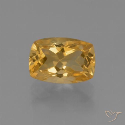 2.84ct Натуральный Средне-темный золотистый Цитрин, Подушка, VVS-VS