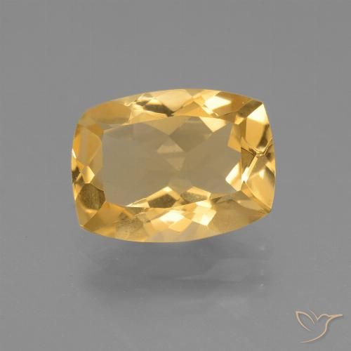3.26ct Натуральный Темно-золотой апельсин Цитрин, Подушка, VVS-VS