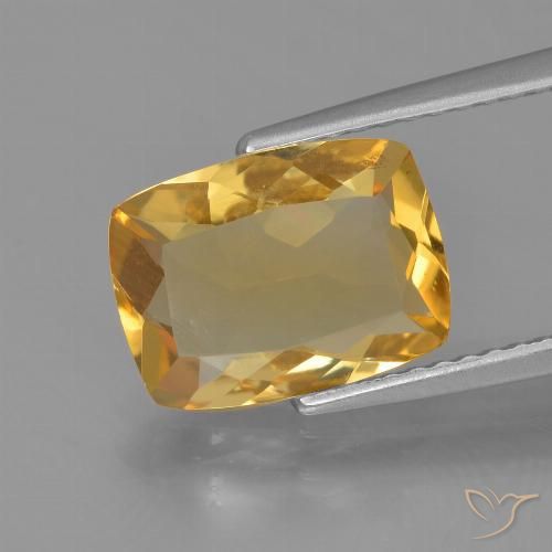 2.43ct Натуральный Темно-золотой апельсин Цитрин, Подушка, VVS-VS