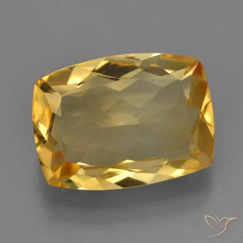 4.46ct Натуральный Темно-золотой апельсин Цитрин, Подушка, VVS-VS