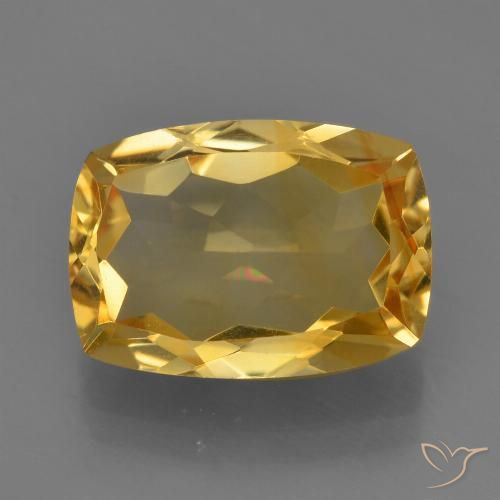 4.51ct Натуральный Темно-золотой апельсин Цитрин, Подушка, VVS-VS