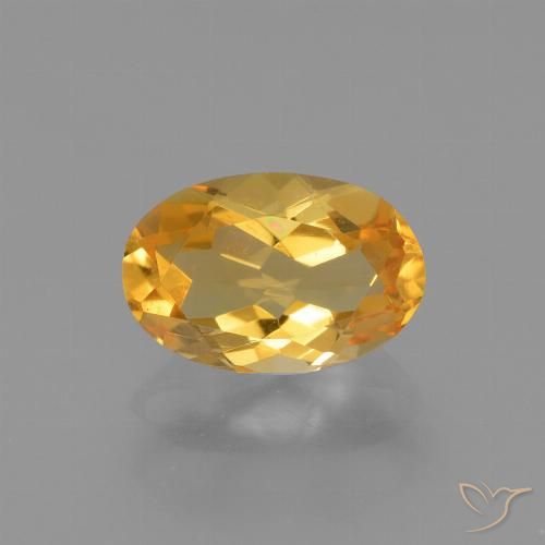 2.42ct Натуральный Глубокий оранжево-золотой Цитрин, Овал, VVS-VS