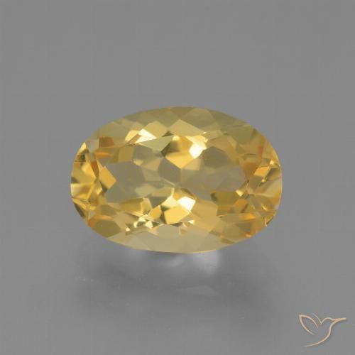 3.22ct Натуральный Средний золотой Цитрин, Овал, VVS-VS