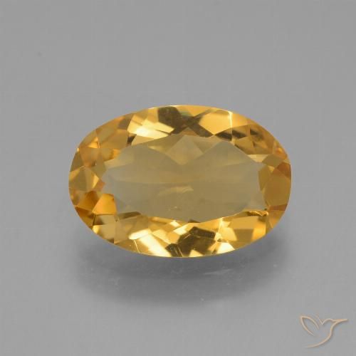 3.00ct Натуральный Темно-золотой апельсин Цитрин, Овал, VVS-VS
