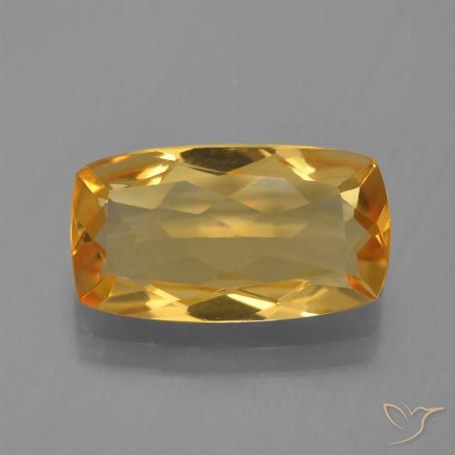 2.53ct Натуральный Темно-оранжево-золотой Цитрин, Подушка, VVS-VS