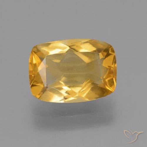 2.77ct Натуральный Яркое золото Цитрин, Подушка, Чистота VS