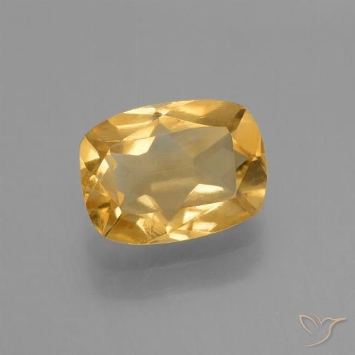 1.94ct Натуральный Средне-светлый оранжево-золотой Цитрин, Подушка, VS-SI