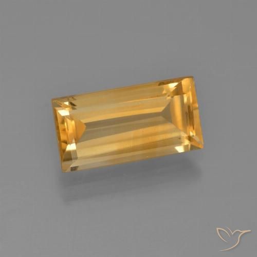 2.92ct Натуральный Средний апельсин Цитрин, Огранка Багет, VVS-VS