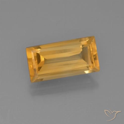 2.86ct Натуральный Оранжево-золотой Цитрин, Огранка Багет, VVS-VS