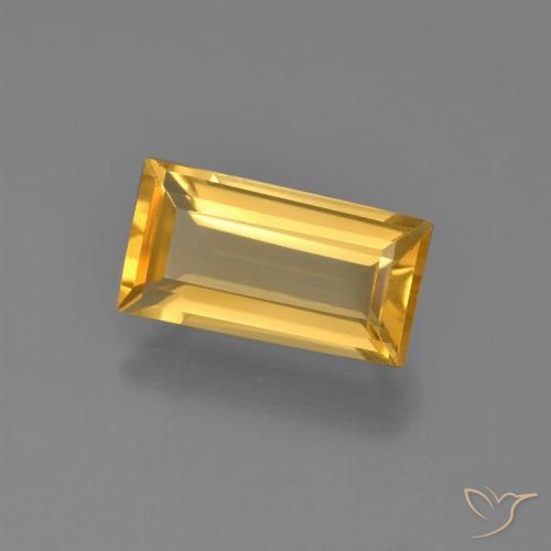 2.32ct Натуральный Средний золотой Цитрин, Огранка Багет, VVS-VS