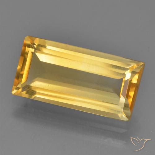 3.80ct Натуральный Средний золотой Цитрин, Огранка Багет, Чистота VS