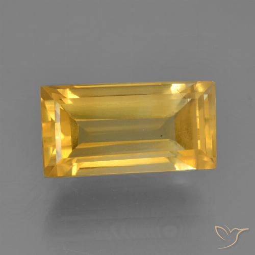 3.68ct Натуральный Средний золотой Цитрин, Огранка Багет, Чистота VS