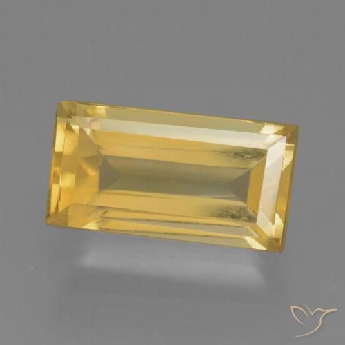 2.10ct Натуральный Среднее золото Цитрин, Огранка Багет, Чистота VS