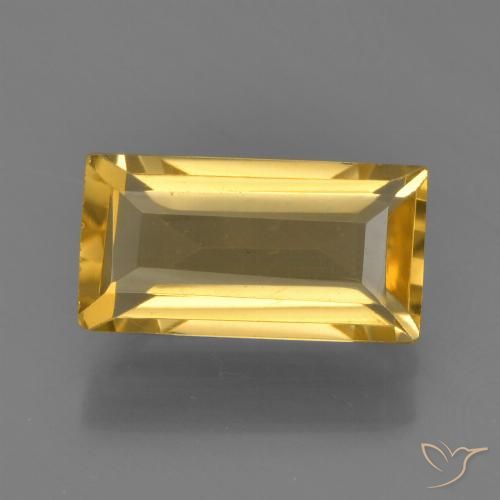1.49ct Натуральный Средне-светлый золотистый Цитрин, Огранка Багет, VVS-VS