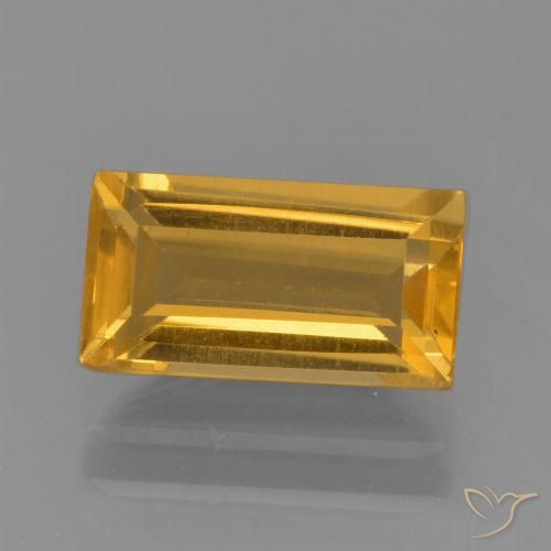 1.79ct Натуральный Темно-золотой Цитрин, Огранка Багет, Чистота VS