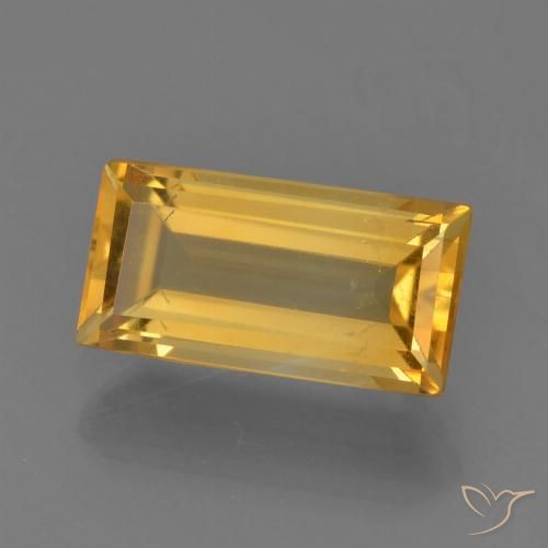 1.62ct Натуральный Средне-темный золотистый Цитрин, Огранка Багет, Чистота VS