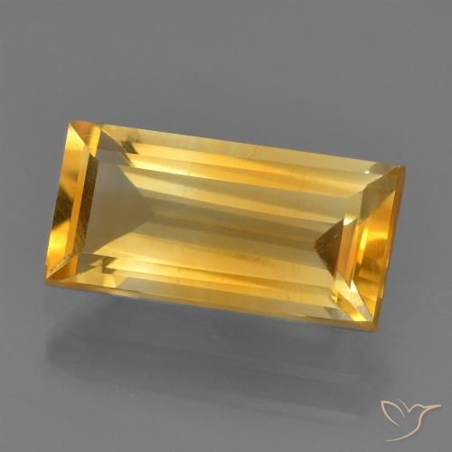 2.70ct Натуральный Средний золотой Цитрин, Огранка Багет, Чистота VS