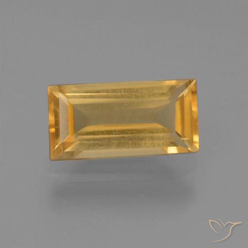 1.44ct Натуральный Среднее золото Цитрин, Огранка Багет, Чистота VS