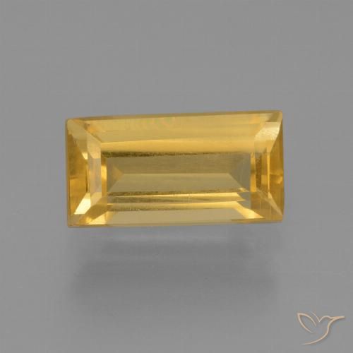 1.76ct Натуральный Яркое золото Цитрин, Огранка Багет, Чистота VS