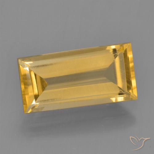 2.48ct Натуральный Яркое золото Цитрин, Огранка Багет, Чистота VS