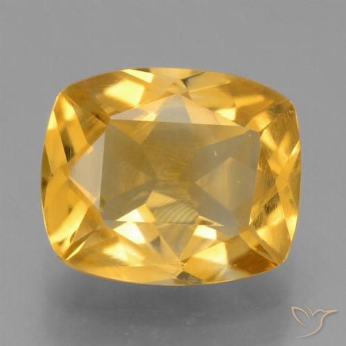 2.09ct Натуральный Средний золотой Цитрин, Подушка, VVS-VS