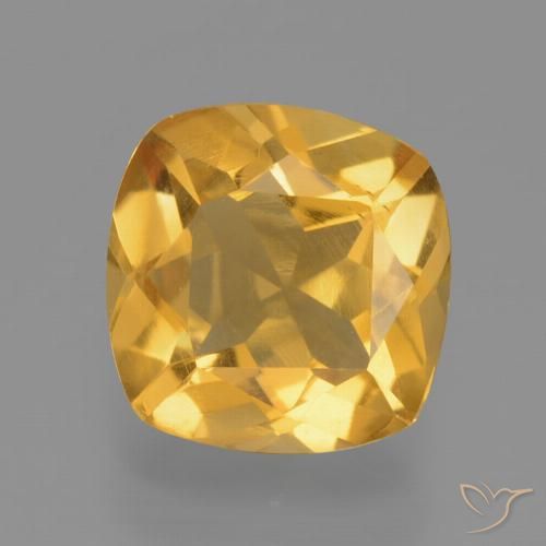 1.75ct Натуральный Темно-золотой апельсин Цитрин, Подушка, Чистота VS