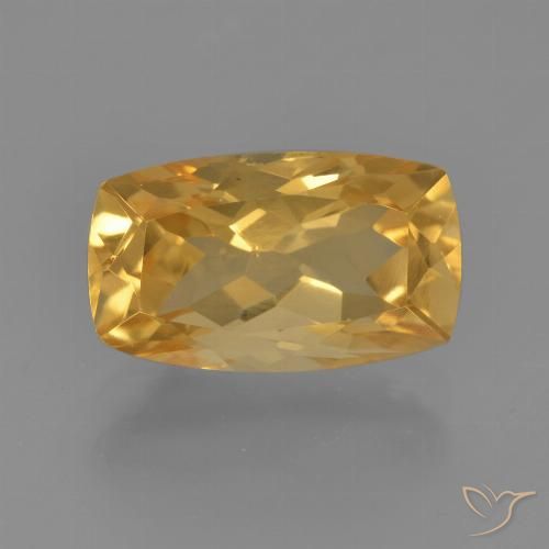 3.32ct Натуральный Темно-золотой апельсин Цитрин, Подушка, VVS-VS