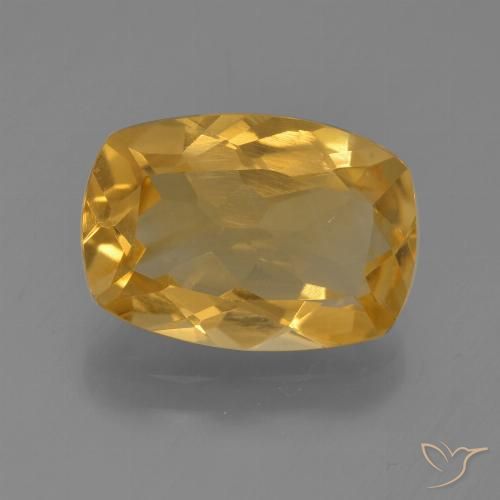 3.21ct Натуральный Средний апельсин Цитрин, Подушка, VVS-VS