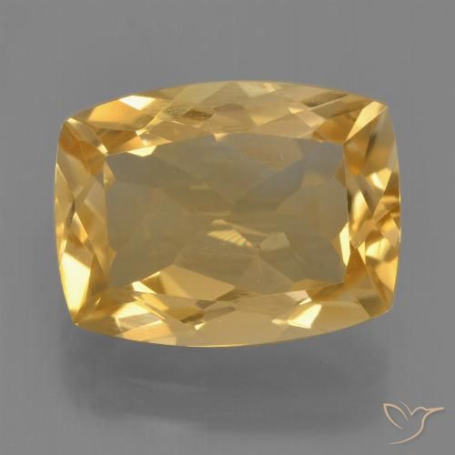 4.29ct Натуральный Темно-золотой апельсин Цитрин, Подушка, VVS-VS