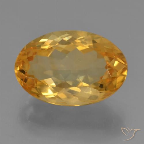 4.65ct Натуральный Средне-темный золотистый Цитрин, Овал, VVS-VS
