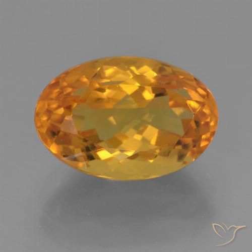 3.51ct Натуральный Золотой Цитрин, Овал, VVS-VS