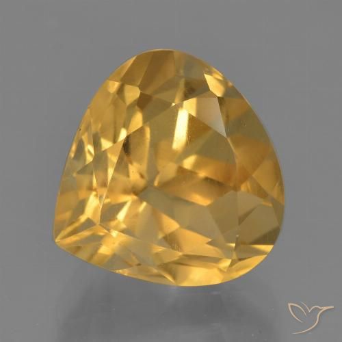 4.54ct Натуральный Средне-светлый оранжево-золотой Цитрин, Форма груши, Чистота VS