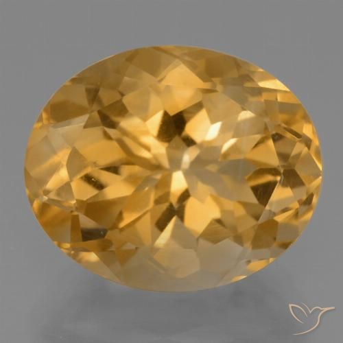 6.17ct Натуральный Средний апельсин Цитрин, Овал, VVS-VS