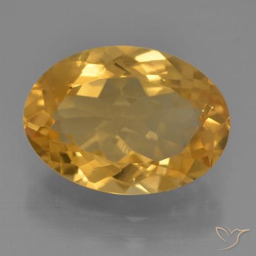 3.95ct Натуральный Темно-золотой Цитрин, Овал, Чистота VS