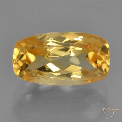 2.54ct Натуральный Золотисто-оранжевый Цитрин, Подушка, Чистота VS