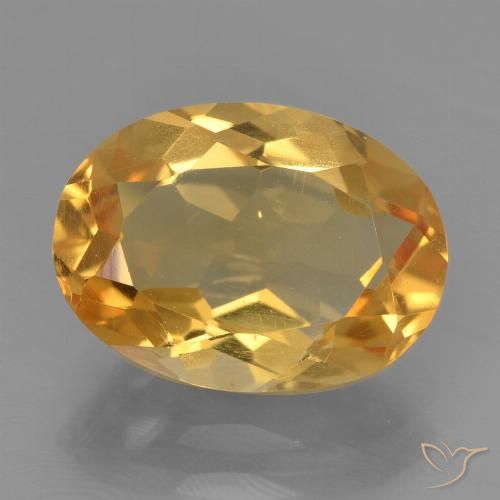 2.59ct Натуральный Темно-оранжево-золотой Цитрин, Овал, Чистота VS