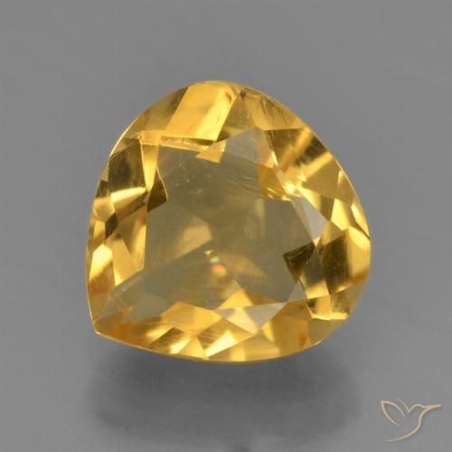 1.45ct Натуральный Темно-золотой Цитрин, Форма груши, Чистота VS