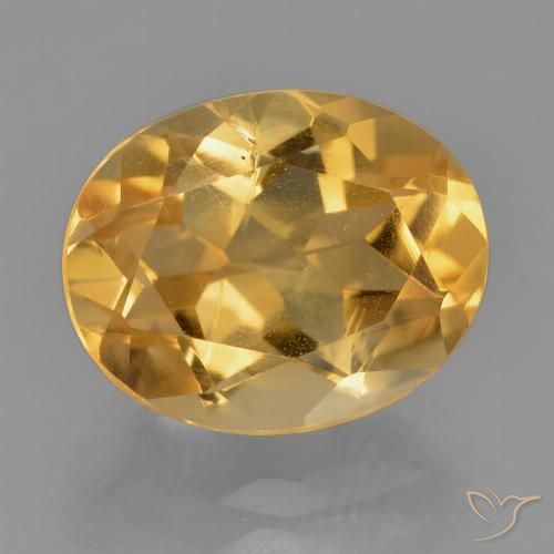 4.71ct Натуральный Темно-золотой апельсин Цитрин, Овал, VS-SI