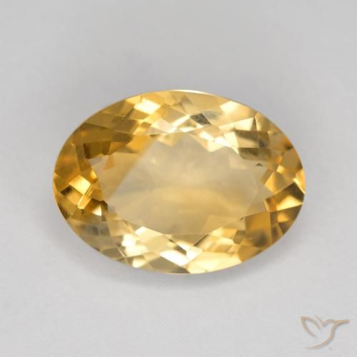 5.30ct Натуральный Золотой Цитрин, Овал, VVS-VS