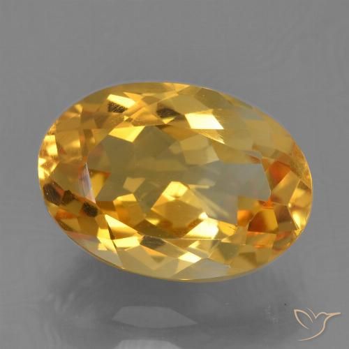 2.90ct Натуральный Глубокий оранжево-золотой Цитрин, Овал, Чистота VS