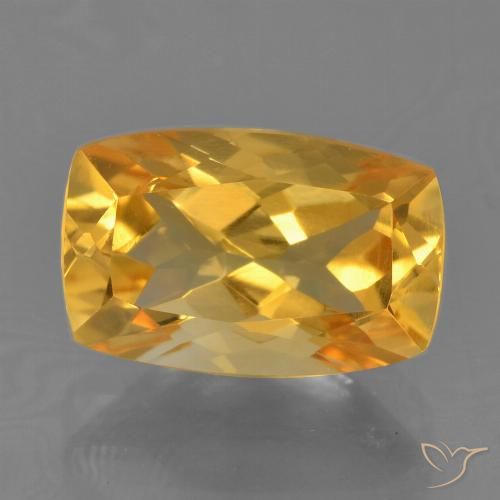 2.65ct Натуральный Средний золотой Цитрин, Подушка, VVS-VS