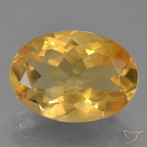 4.95ct Натуральный Средне-темный золотистый Цитрин, Овал, Чистота VS