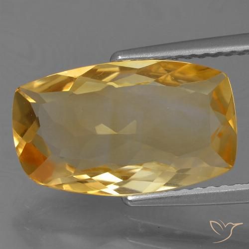 4.01ct Натуральный Темно-золотой апельсин Цитрин, Подушка, VVS-VS