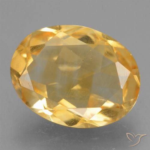 1.81ct Натуральный Золотой Цитрин, Овал, Чистота VS