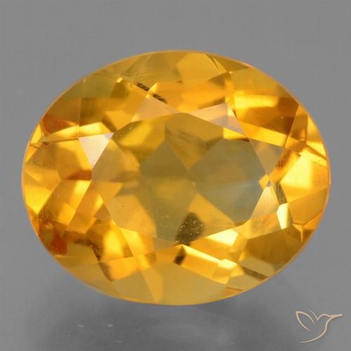3.01ct Натуральный Глубокий оранжево-золотой Цитрин, Овал, Чистота VS