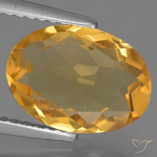 2.49ct Натуральный Глубокий оранжево-золотой Цитрин, Овал, VVS-VS