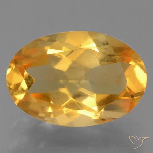 2.42ct Натуральный Глубокий оранжево-золотой Цитрин, Овал, VVS-VS