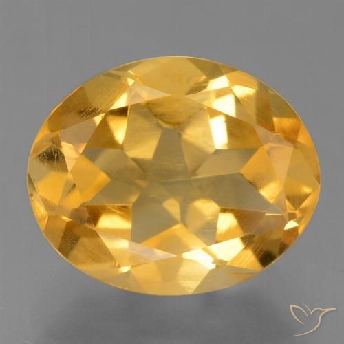 2.78ct Натуральный Глубокий оранжево-золотой Цитрин, Овал, Чистота VS