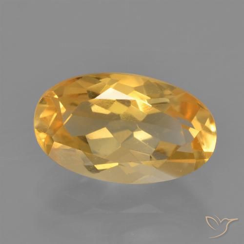 2.13ct Натуральный Оранжево-золотой Цитрин, Овал, VVS-VS